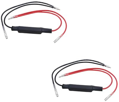 CGEAMDY 2 Stück LED Blinker Widerstand Decoder, Motorrad Lastwiderstand, 10W Motorrad Lastwiderstände LED-Blinker Blinker Fehlerbehebung, DC 12V Motorrad Lastwiderstand