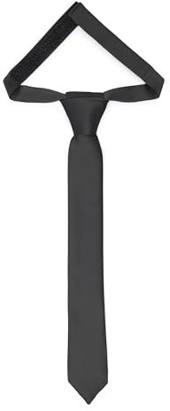 Ladeheid Cravatta per bambini per ragazzi - Look elegante opaco, Pre-legata con chiusura a strappo, Perfetta per occasioni speciali - Cravatta a clip stilosa TKM (31cm x 4cm, Nero)