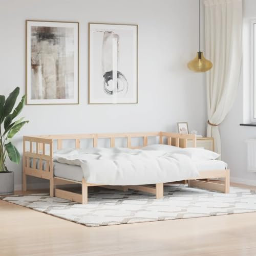 Camerina Tagesbett Ausziehbar 90x190 cm Bett Ausziehbar Bett Zum Ausziehen Ausziehbares Tagesbett Bett Sofa Massivholz Kiefer