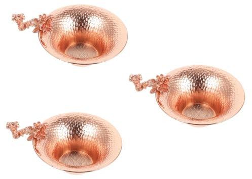 Ciieeo 3pezzi Infusore Per Tè Rame Blossom Filtrante Per Tè Cinese Kung Fu Design Unico e Pratico e Spezie Accessorio Elegante
