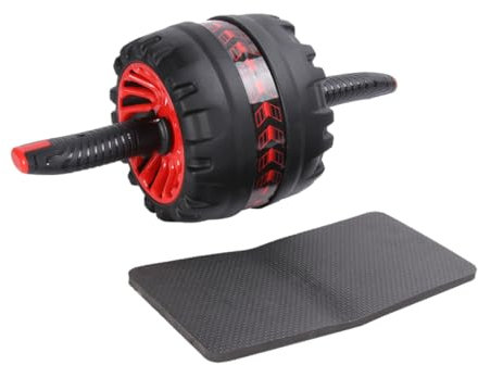 Yardwe Anti-rutsch Bauchroller Mit Stahlkern Und Dickem Gummirad Trainingsrad Für Bauchmuskelübungen Mit Geräuschlosem Rückprall Inkl Rutschfester Matte Passend Für Anfänger Und Profis Zu
