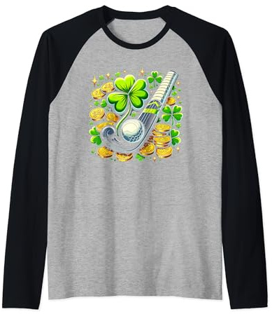 Hockey su prato Trifoglio St Patricks Day Shenanigans Clover Maglia con Maniche Raglan