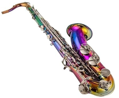 Anfänger Saxophon Hohes Tenorsaxophon Bb Lackiertes Holzblasinstrument In Schillernder Farbe Mit Koffer (Color : Light Grey)