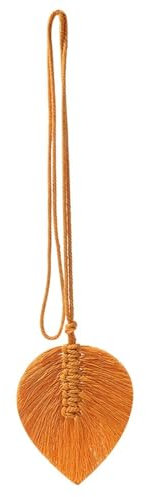 AOEGBY Gardinenband Vorhang Raffhalter handgemachte Blatt Home Decor Baumwolle for Wohnzimmer Fenster dekorativ Curtain Rope Buckle (Color : Orange)