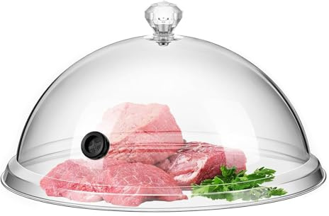 Campana per affumicatura, in acrilico trasparente, strumento da cucina molecolare per infusore di fumo con coperchio per cocktail e dessert (26 cm)