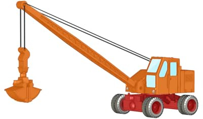 LEMKE Minis 81522475 - Fuchs F 301 Bagger m. Schaufel, blau/rot - Spurweite N