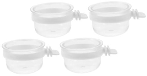 Toddmomy 4pcs Parrot Water Feeder Cage Bird Bowl Hanging No Spill Bird Feeder Food Container