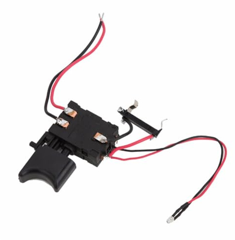 Interruptor de taladro eléctrico de 12V, FA2-16/1wek Batería de litio Incaliente de control de velocidad de perforación (negro)