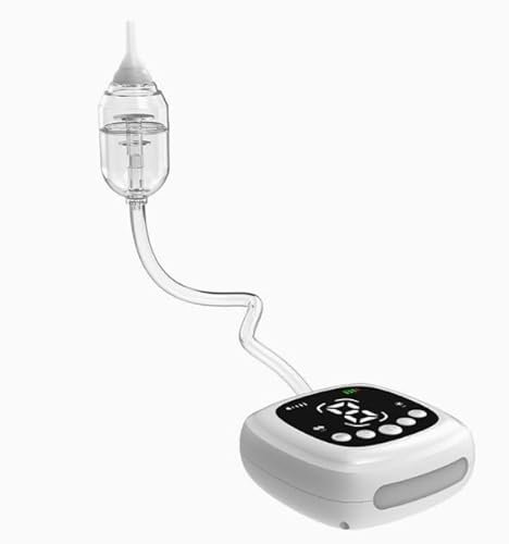 Nasensauger Baby Elektrisch, Elektrische Nasensauger mit 9 Saugstufen und 3 Silikonspitzen, Baby Nasensauger Elektrisch für Kleinkinder und Säuglinge mit Musik, LED-Licht