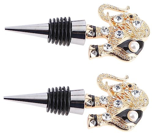 Mobestech 2pcs Red Wine Cork Party Creative Bottle Caps Alloy Wine Plug Practical for Usage Scenario