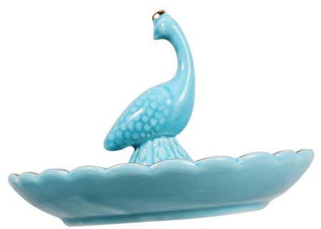 Healvian Vassoio Portagioielli in Ceramica Forma Di Piatto Porta Anelli Vassoio Porta Orecchini Per Gioielli Piatto Portaoggetti