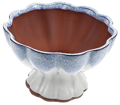 POPETPOP Contenitore per piante in design cinese viola, decorazione da scrivania rotonda semplice, per casa e altri ambienti