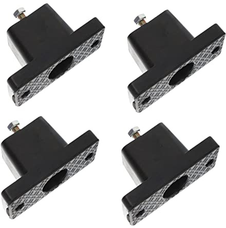 Amosfun 4 Piezas Base de Aire Acondicionado Amortiguador de Vibraciones Elevador Exterior Compatible con Equipos de Climatización Negro