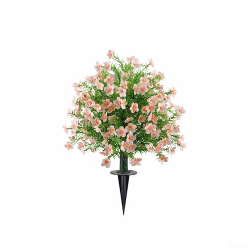 Albero di bosso artificiale a sfera, 60 x 40 cm, decorazione da giardino per esterni, facile installazione, resistente ai raggi UV, facile manutenzione, per cortile e patio (rosa)