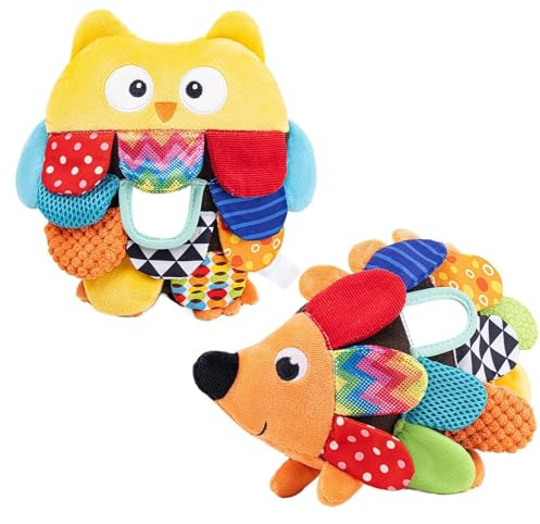 Generico Giocattolo sensoriale per bambini - morbido, sonaglio musicale in peluche, amico delle attività | per lo sviluppo del della pancia del neonato, compagno di apprendimento, regalo per