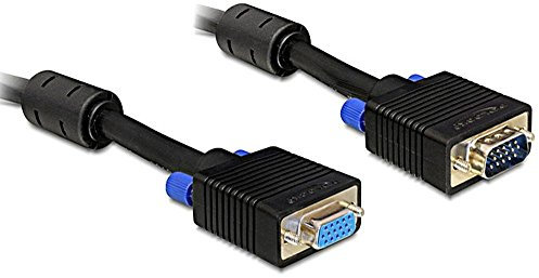 DeLOCK 2m VGA Cable Cable VGA VGA (D-Sub) Negro - Cables VGA (2 m, VGA (D-Sub), VGA (D-Sub), Negro, Male Connector/Female Connector)