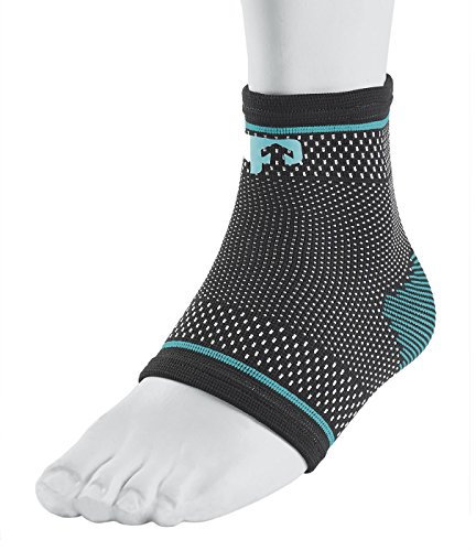 Ultimate Performance Ultimate Compression Elastic Ankle Support, Medium, Black/Blue Up5155m