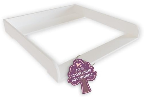 Puckdaddy – Wickelaufsatz Lasse kompatibel mit IKEA Hemnes Kommode u.Ä. – 80x80x10 cm aus Holz in Weiß – hochwertiger Wickeltischaufsatz inkl. Montagematerial zur Wandbefestigung
