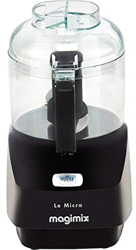 Magimix Le Micro Mini Chopper | Ultra Compact | Multifunctional | Black | 18113 | Chops garnishes directly over dishes to enhance aroma and presentation for professional catering setups.