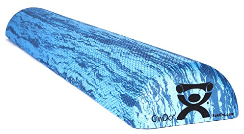 CanDo EVA Schaumstoffrolle halbrund (feuchtigkeits- und bakterienabweisend), Trainingsrolle - Pilates, Physio, Yoga, Fitness, 91 x 15 x 10 cm