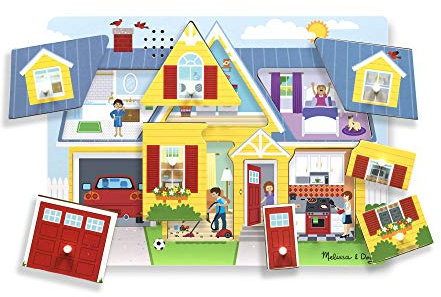 Melissa & Doug 10734 Around the House Sound Puzzle Age 2+ | Puzzles | Wood | 2+ | Gift for Boy or Girl, Multi Coloured, 29.972 cm*2.794 cm*21.844 cm