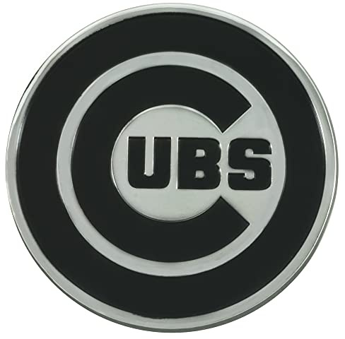 FANMATS 26539 Chicago Cubs 3D Chrome Metal Auto Emblem