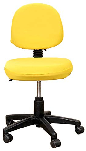 CaCaCook Coprisedia universale per sedia da ufficio e scrivania, rimovibile, resistente, colore puro, copertura universale per sedia girevole da ufficio (2 pezzi, giallo)