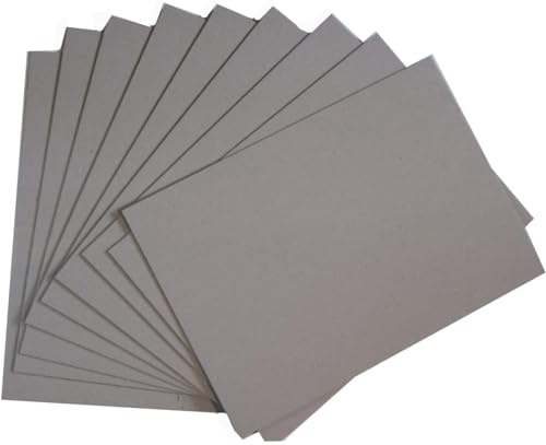 PROTECTAFILE 100X A3 Grey Board 2000 Micron 2 mic Sheets Backing Modelling - Sturdy Cardboard Sheets for Crafts and DIY Projects - Designer Kraft Heavy Duty Chipboard Sheets