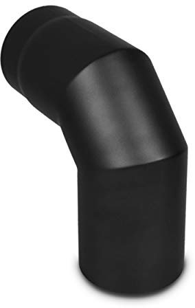 LANZZAS Ofenrohr Bogen 90° ohne Tür, im Durchmesser, DN Ø 120 mm, Farbe: schwarz-metallic - weitere Rohre aus unserem Sortiment, finden Sie hier.