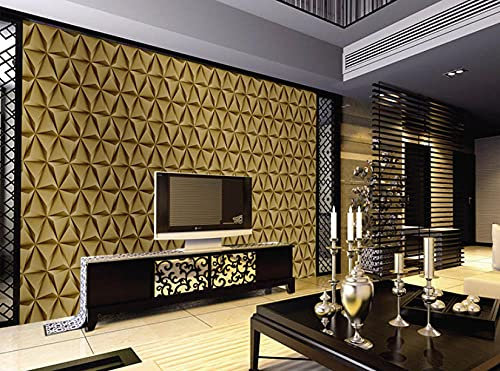 ZLLHAPPY tapeten modern Kupfer-Gold 3D dreidimensionale Soft-Tasche mit Kunstlederstruktur Modern Klassisch Opulent für Schlafzimmer Wohnzimmer oder Küche 10m x 0,53m