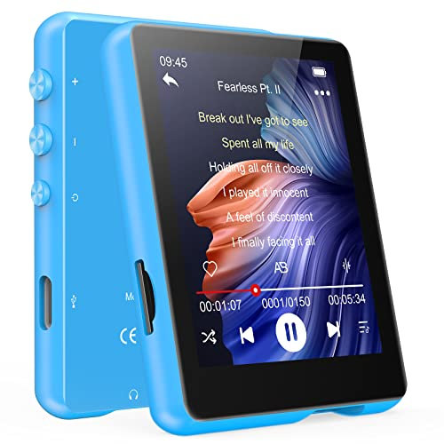32GB MP3 Player Bluetooth 5.3 MECHEN 2,4'' Touchscreen Tragbarer MP3-Player zum Laufen mit Line-in-Aufnahme, FM-Radio, Lautsprecher, Unterstützt bis zu 128GB