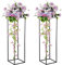 Fiori in Nero Centrotavola Matrimonio Tavoli - 2 Pezzi Vasi a Colonna con Pannello in Metallo Inweder Vaso da Pavimento Alto 100cm Espositore per Fiori Geometrici Festa Decorazioni Casa