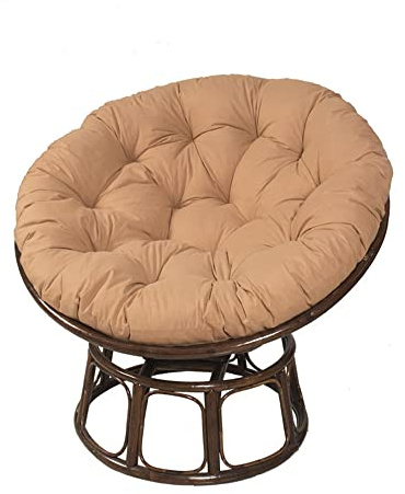 Morbuy Papasansessel Kissen Sitzauflage, Rundes Dicke Stuhlkissen Bequem & Weich Sitzkissen Hängesessel für Indoor Outdoor Garten Stuhlauflage (80x80CM,Khaki)