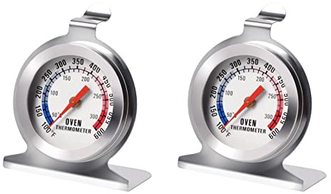 Hawgiman Stainless Steel Oven Thermometer for Electric/Gas Oven, Kitchen Cooking Grill Smoker Thermometer(50-300°C/100-600°F) (2)