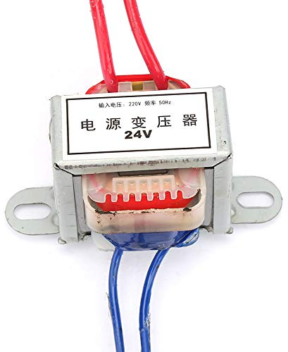 Qiilu Transformateur de Puissance Unique EI Electric AC 220v 24V Tension de Sortie 2W Entrée 50Hz Isolation de Phase