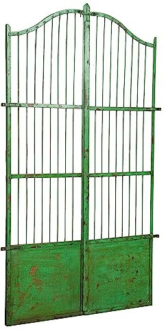 Biscottini Wrought Iron Gate 118 x 6 x 200 cm, Garden Gate Exterior Finely Restored, Outdoor Gate