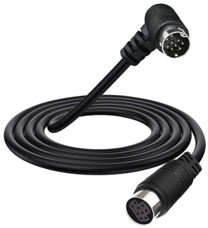 HTGuoji S-Video Mini-Verlängerungskabel, 9-poliger Stecker auf Buchse, 9P, kleines DIN-Videokabel für Projektor, Video-Empfänger, 1,5 m