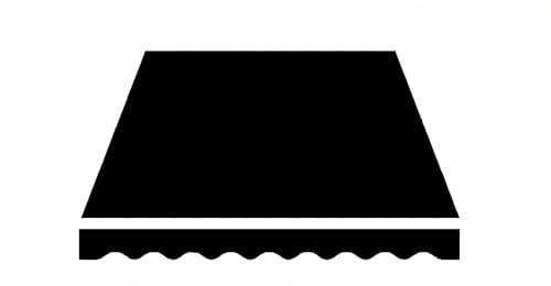 Tenda da sole impermeabile per esterni, protezione UV, tessuto per ristoranti, negozi, nero (5 × 3 m)