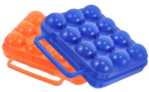 OUNONA 2pezzi Contenitore Per Uova Da Campeggio Con Scatola Portaoggetti Anticaduta Organizer Per Uova Per Uso Domestico Ed Esterno