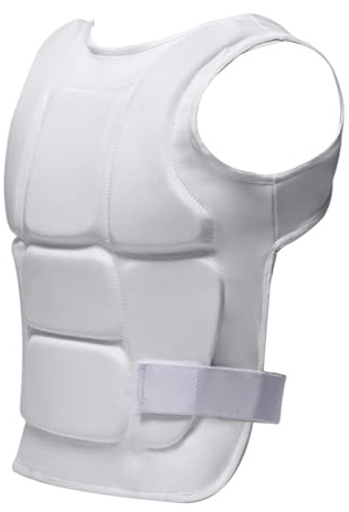 Jiuvaso Plastron de Karaté, Gilet de Taekwondo, Accessoires de Boxe, Kickboxing Polyvalent, Protection des Côtes, Protection Corporelle
