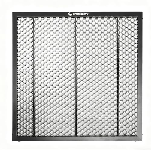 ATOMSTACK F2N Honeycomb Table en nid d'abeille pour machine à graver laser, 300 x 300 x 13 mm, plan de travail laser en nid d'abeille avec tapis de coupe, dissipation efficace de la chaleur, double