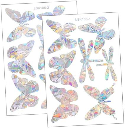 FIXOSHEE Pegatinas Adhesivas Ventana Arcoíris Efecto Prisma Decoración DIY Autoadhesiva para Salón Protección Aves