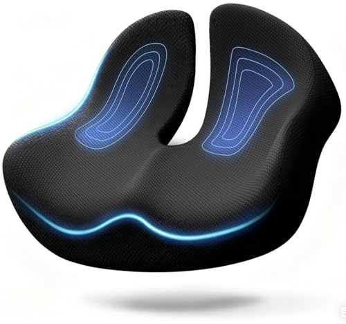 Geebymol Memory Foam Seat Cushion, Office Chair Cushion, Large & Non-Slip