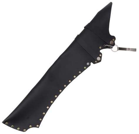 Asixxsix Faretra per frecce da tiro con l', Supporto da Cintura in Pelle PU, Supporto per faretra Posteriore Regolabile, Grande capacità, faretra in Pelle Fatta a Mano (Black)