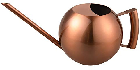 IMEEA 45oz/1.3L Indoor Watering Can Watering Jug with Long Spout Stainless Steel Water Can (Copper Colored)