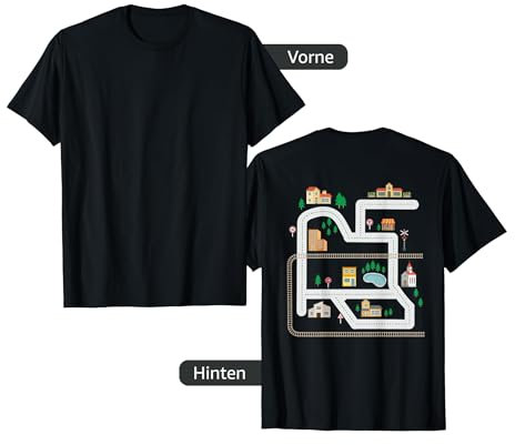 Spielteppich Auto Massage - Spielstraße Stadt Track T-Shirt