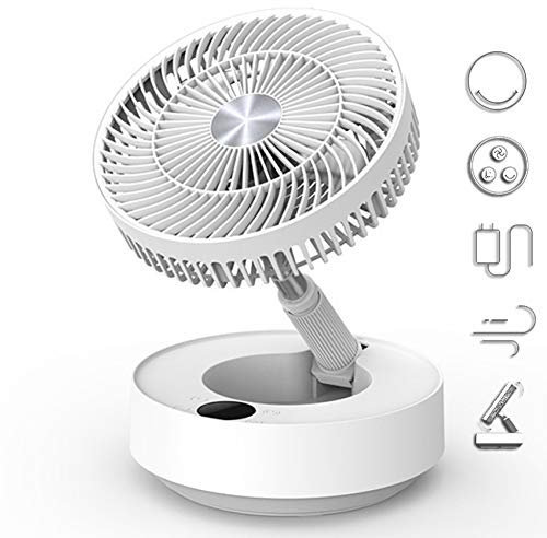 FACAI Ventilatore da Terra Fan Controller Ventilatore Timer Ventilatore Scrivania Ventilatore con Telecomando Ventilatore Basso Consumo Ventilatore Portatile,White-Basic