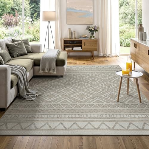 the carpet Calgary – Tapis d’intérieur Durable, Facile à Nettoyer, idéal pour Salon, Chambre, Cuisine ou entrée, également adapté à l’extérieur - Beige - 67 x 180 cm