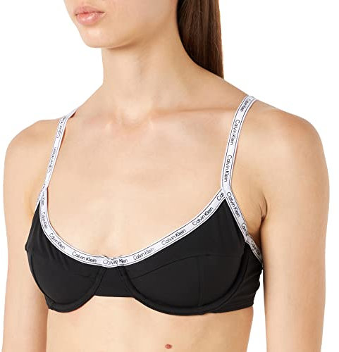 Calvin Klein Balconette-UW, Parte Superiore del Bikini Donna, Pvh Black, 34C