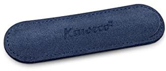 Kaweco Eco Velour Navy Pen Case 12 x 3.5 cm, Suitable for Sport Series I Writing Instruments, Genuine Velour Leather, Pen Case 1 Pen Capacity